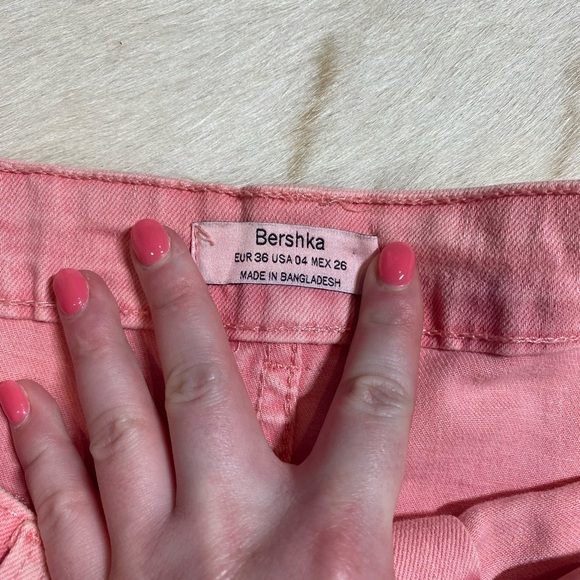 Bershka Women's Pink Denim Mini Skirt - Picture 5 of 8